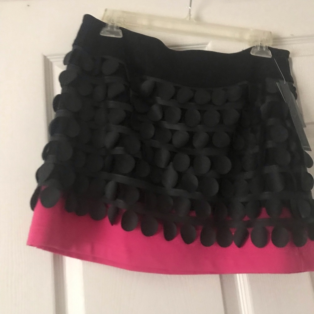 Cutest little skirt with faux leather topper